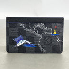 Louis Vuitton Card Case Damier Graphite Map Holder Sample Black — view 5