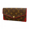Louis Vuitton Wallet Monogram Retiro Portefeuille Sarah Brown Cerise