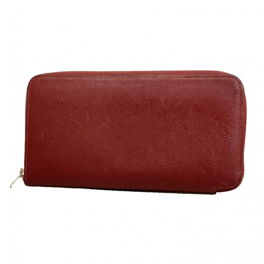 Hermes Wallet Azap Long Silk in Veau Rouge Ash Silver