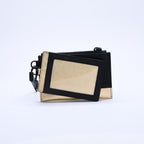 Prada Logo Coin Purse Card Curse Saffano Leather Black Gold — view 7