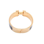 Hermes Clic Clac H Bangle Bracelet Gold Metal Enamel — view 8