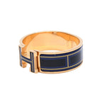 Hermes Clic Clac H Bangle Bracelet Gold Metal Enamel — view 2