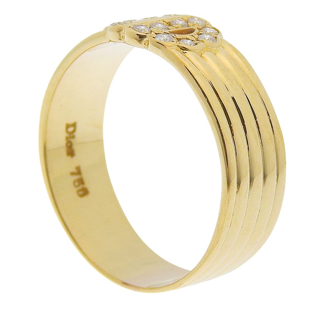 Dior Gold Diamond Ring — view 3