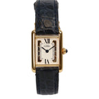 Cartier 925 Trinity Dial Must Tank SM Vermeil Leather Quartz — view 2