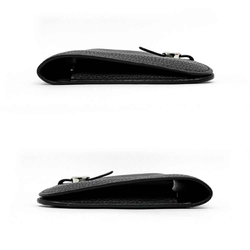 Hermes Dogon Duo Black Silver Togo Wallet — view 3