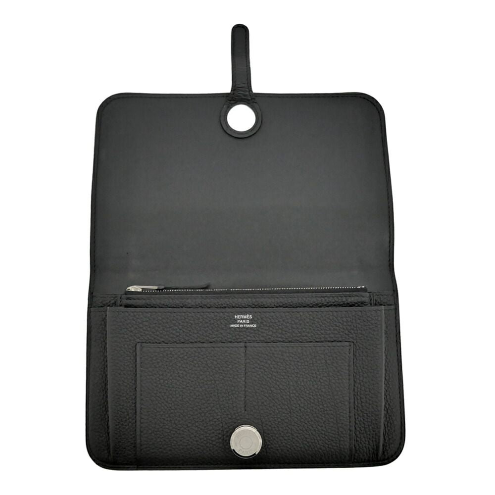Hermes Dogon Duo Black Silver Togo Wallet — view 6