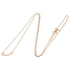 Tiffany & Co Necklace T Smile Mini Diamond 40.5 46 cm 18k Pink Gold — view 2