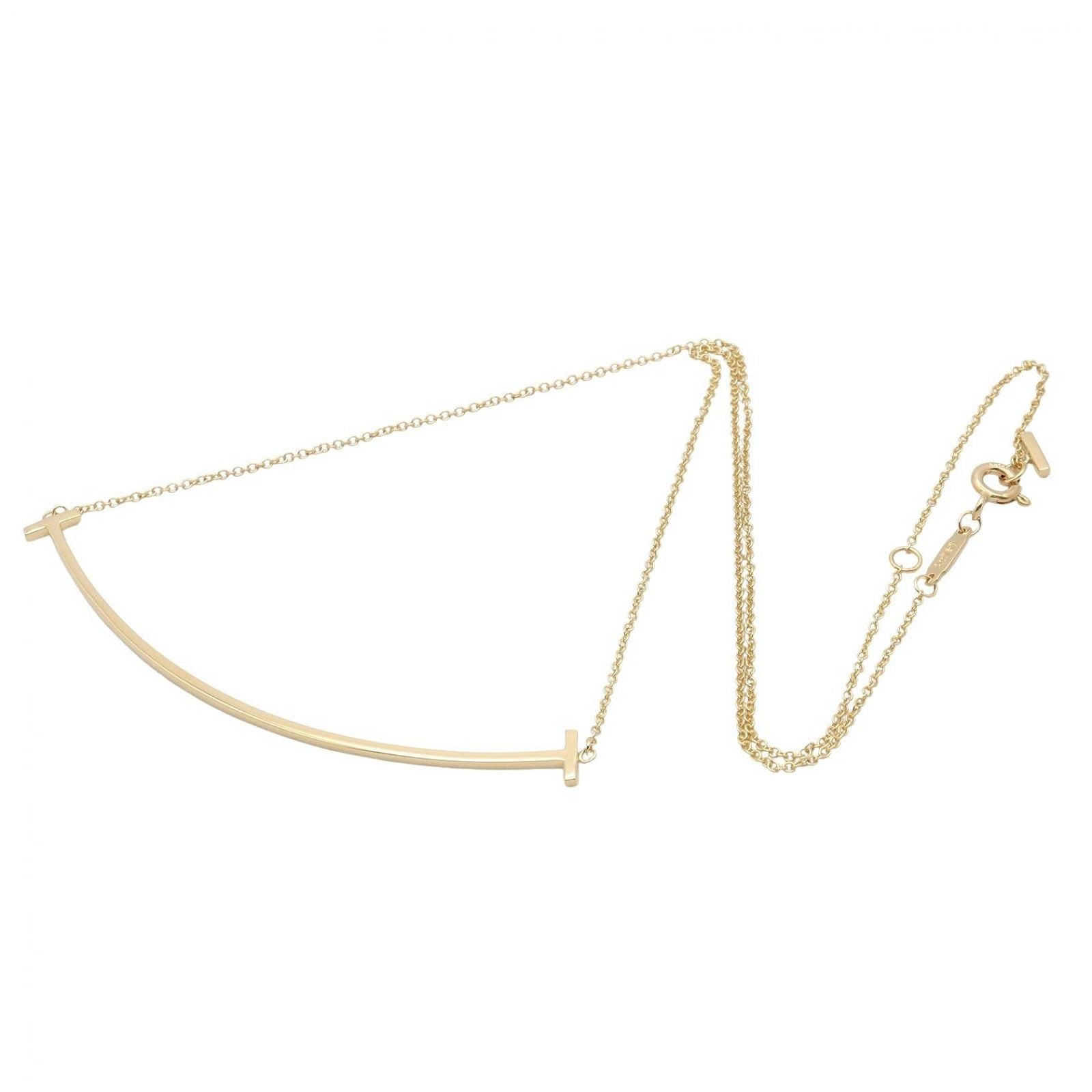 Tiffany & Co Necklace T Smile Large 40 45.5 cm 18k — view 2