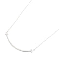 Tiffany & Co Necklace T Smile Small 44.5 50 cm 18k White Gold