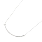 Tiffany & Co Necklace T Smile Small 44.5 50 cm 18k White Gold