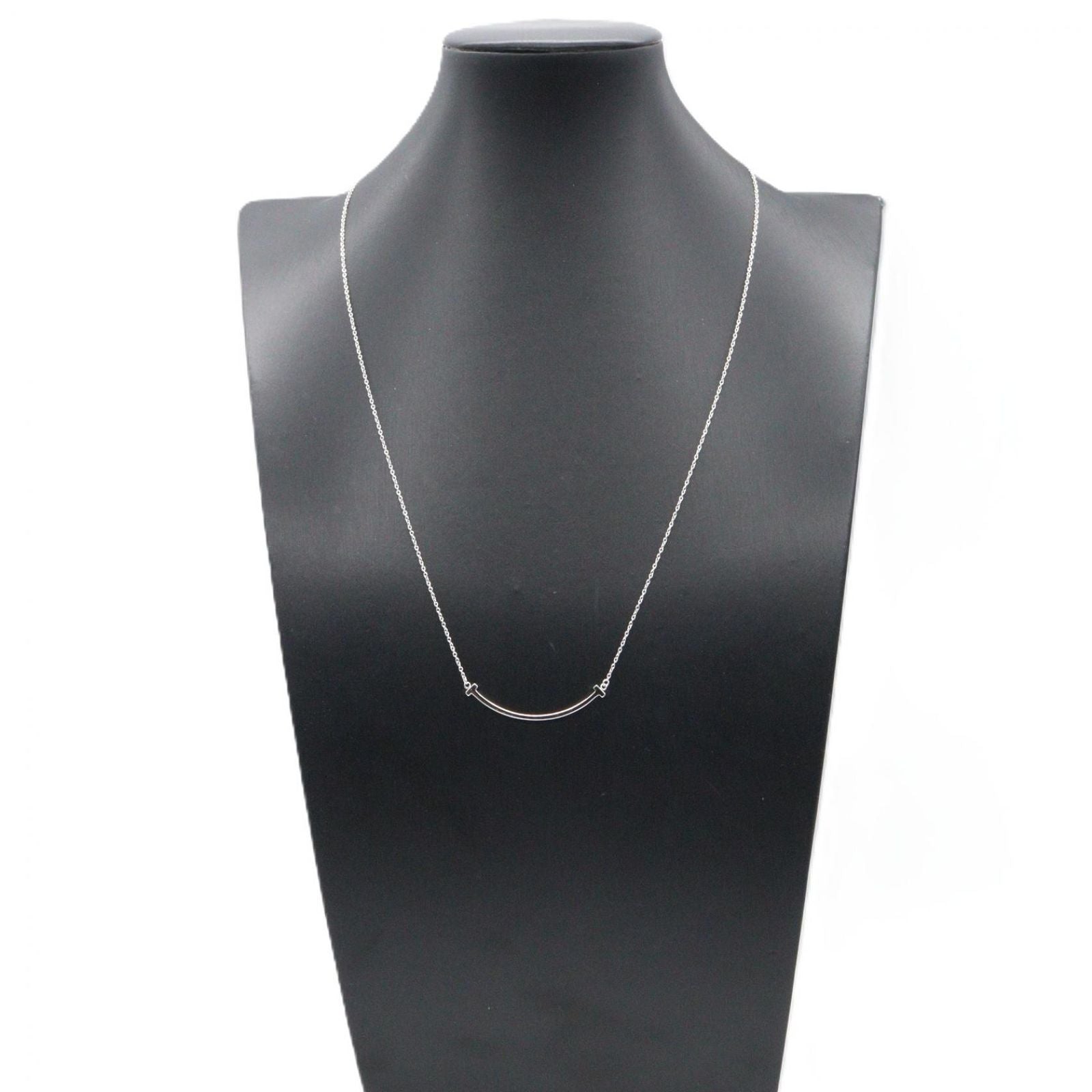 Tiffany & Co Necklace T Smile Small 44.5 50 cm 18k White Gold — view 5