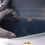 Hermes Shoulder Bag Vintage Tassel Blue Indigo Calf — view 7