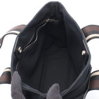 Hermes Tote Troca Horizontal PM Black Canvas Leather — view 3