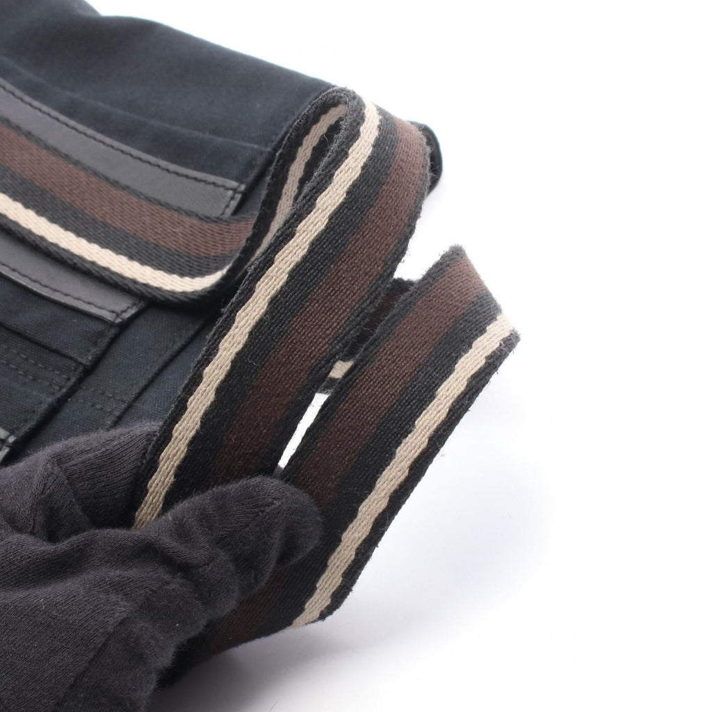 Hermes Tote Troca Horizontal PM Black Canvas Leather — view 8