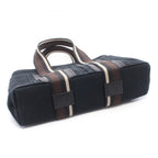 Hermes Tote Troca Horizontal PM Black Canvas Leather — view 6