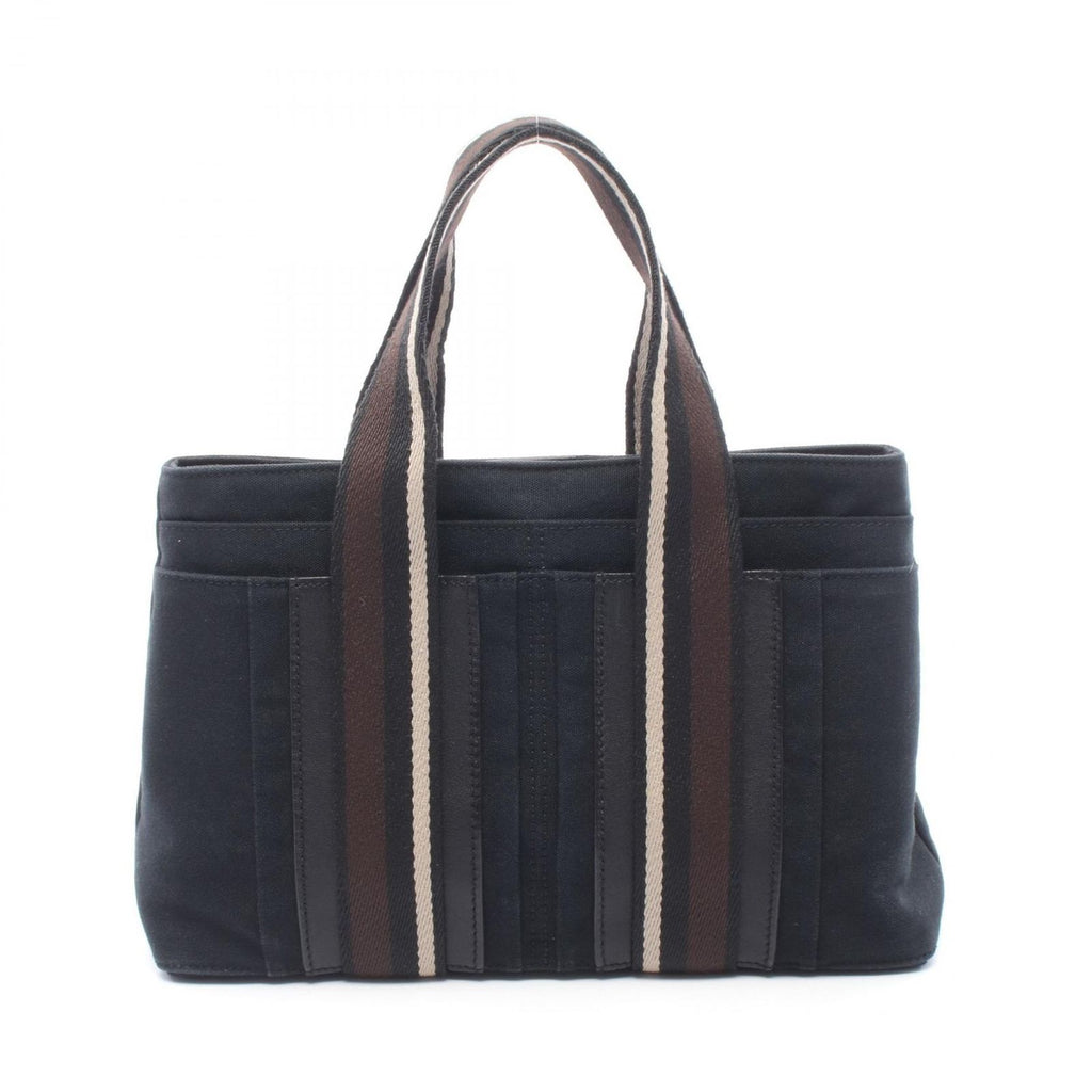 Hermes Tote Troca Horizontal PM Black Canvas Leather