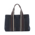 Hermes Tote Troca Horizontal PM Black Canvas Leather