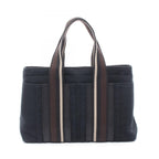 Hermes Tote Troca Horizontal PM Black Canvas Leather