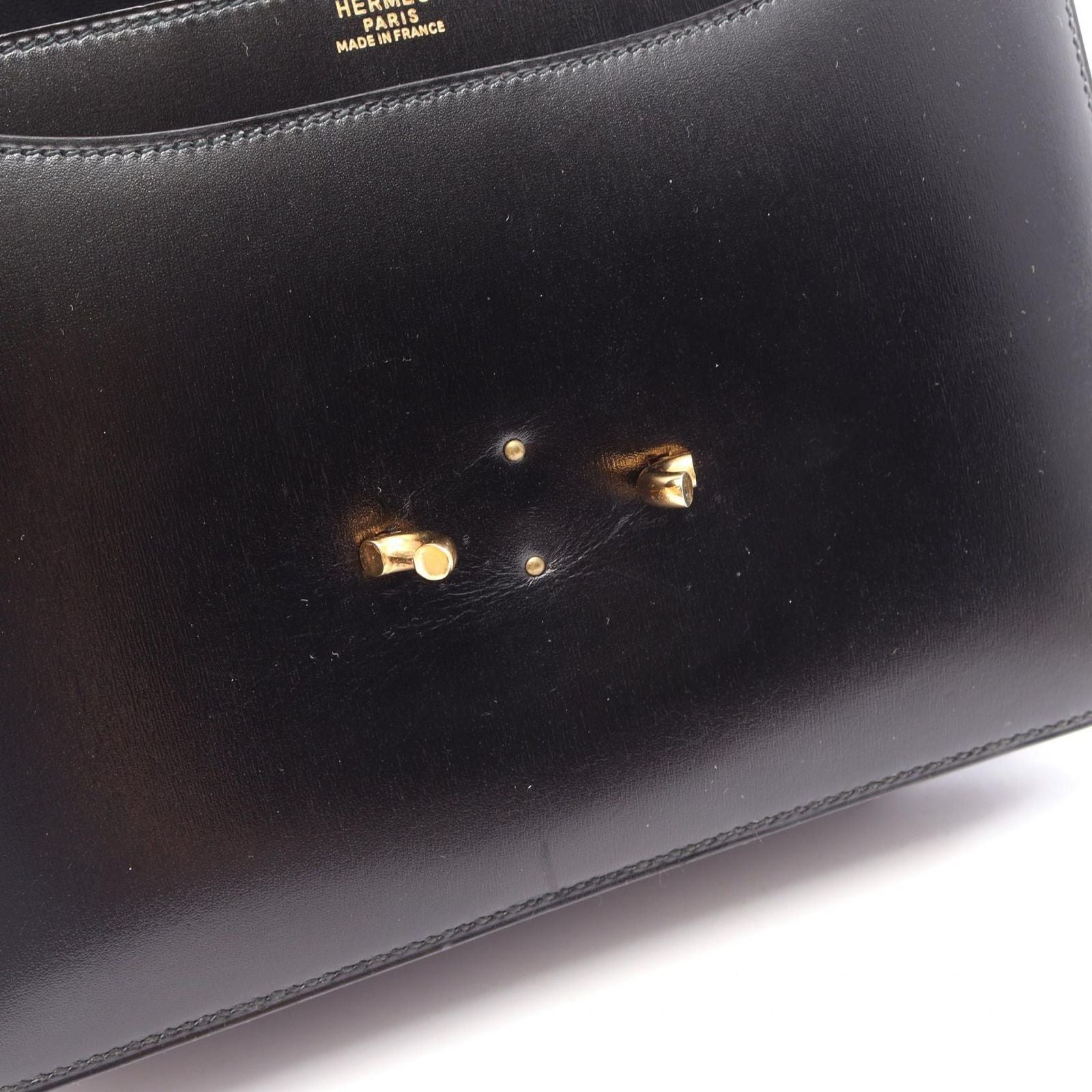 Hermes Shoulder Bag Fonsbell Black Calf — view 7