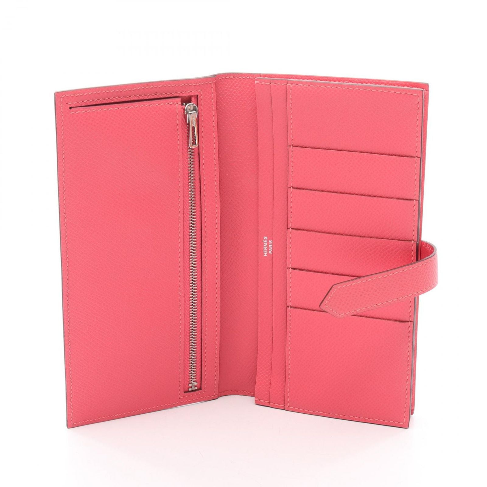 Hermes Bifold Wallet Bearn Souffle Rose Azalea — view 3