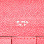Hermes Bifold Wallet Bearn Souffle Rose Azalea — view 5