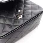 Chanel Shoulder Bag Mini Quilted Black Calf Mini Chain — view 9