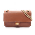 Chanel Shoulder Bag 2.55 Mademoiselle Chain Brown Leather Double Flap