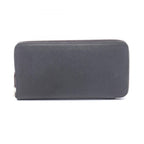 Hermes Round Wallet Azap Long Silk in Black Leather Calf in
