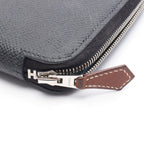 Hermes Round Wallet Azap Long Silk in Black Leather Calf in — view 7