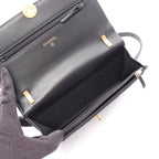 Chanel Shoulder Bag Quilted Black Lambskin Coco Pearl Chain Wallet — view 3