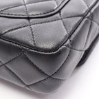 Chanel Shoulder Bag Mini Quilted Black Lambskin Chain — view 7