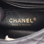 Chanel Shoulder Bag Mini Quilted Black Lambskin Chain — view 4