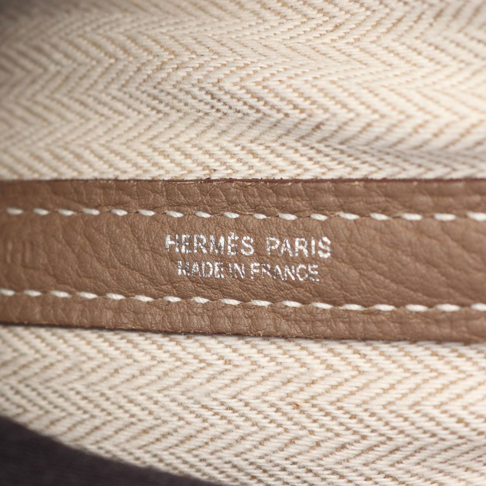 Hermes Tote Garden Party PM Etoupe Leather — view 4