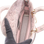 Dior Handbag Lady D-joy 2-Way Pink Gray Canvas — view 3