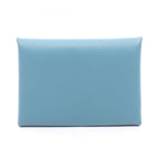 Hermes Coin Case Calvi Duo New Blue Jean Leather Calf