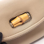 Gucci Handbag New Bambbu 2-Way Gray Leather Hand — view 7