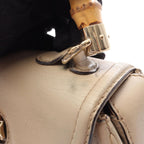 Gucci Handbag New Bambbu 2-Way Gray Leather Hand — view 9