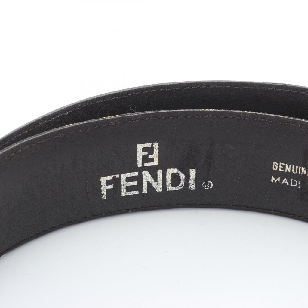 Fendi Belt Zucca Gold Canvas Leather — view 4