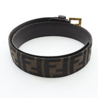 Fendi Belt Zucca Gold Canvas Leather — view 8