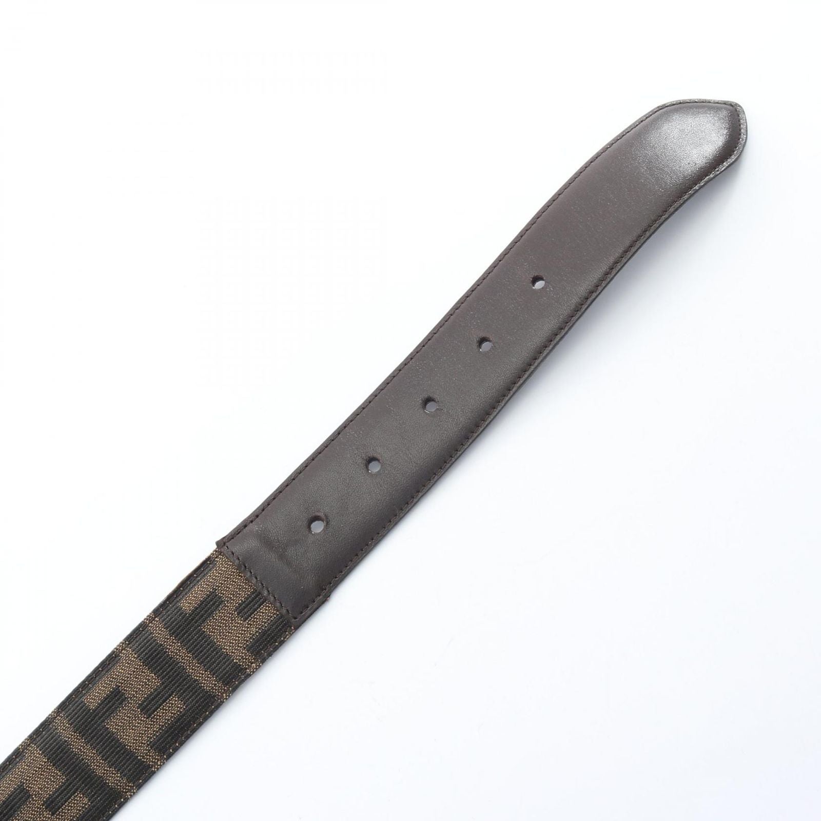 Fendi Belt Zucca Gold Canvas Leather — view 3