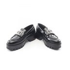 Chanel Loafers CC Logo Black Leather — view 3