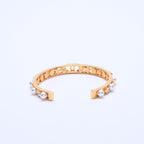 Chanel CC Logo Bangle Faux Pearl Gold Metal Rhinestone Bracelet — view 5