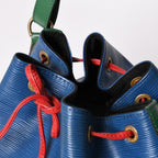 Louis Vuitton Epi Noe Tricolor Drawstring Shoulder Bag Toledo Blue Castilian — view 4
