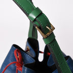Louis Vuitton Epi Noe Tricolor Drawstring Shoulder Bag Toledo Blue Castilian — view 7