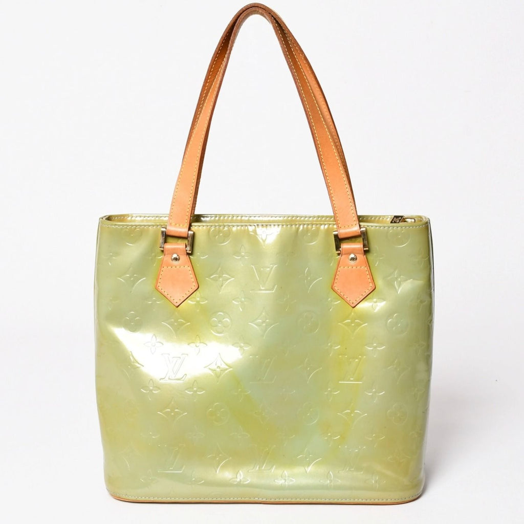 Louis Vuitton Monogram Vernis Houston Green Handbag Gold