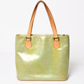 Louis Vuitton Monogram Vernis Houston Green Handbag Gold