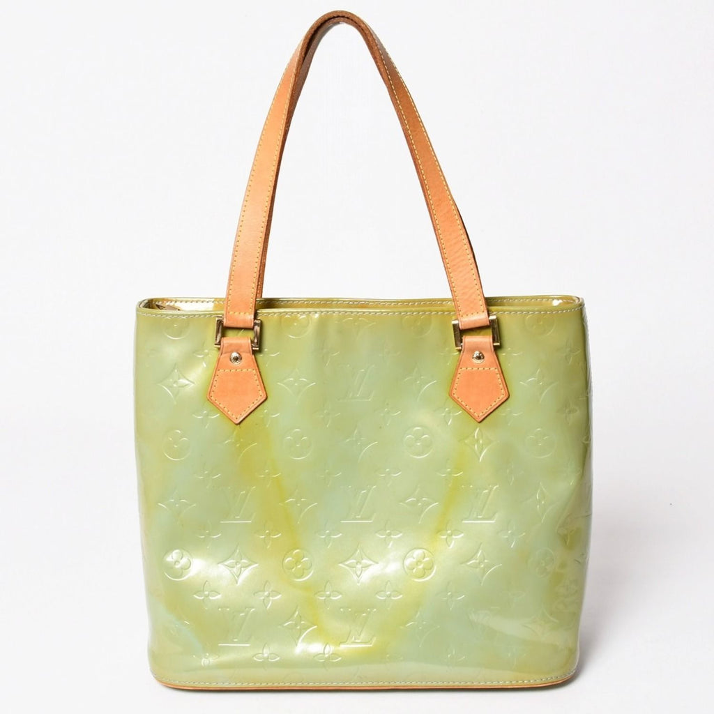 Louis Vuitton Monogram Vernis Houston Green Handbag Gold — view 2