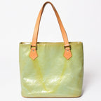 Louis Vuitton Monogram Vernis Houston Green Handbag Gold — view 2