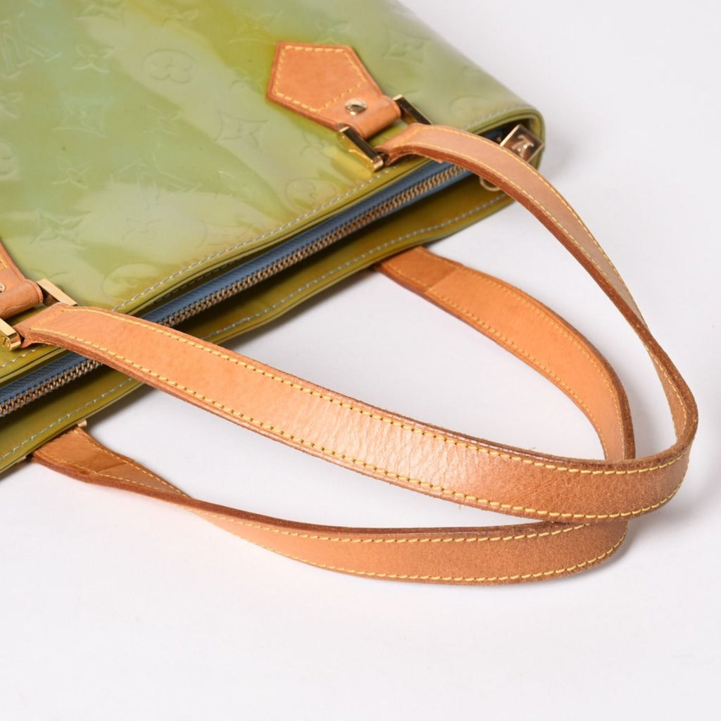 Louis Vuitton Monogram Vernis Houston Green Handbag Gold — view 8