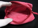 Prada Pouch Triangle Logo Pink Tessuto Nylon Saffiano Leather — view 3